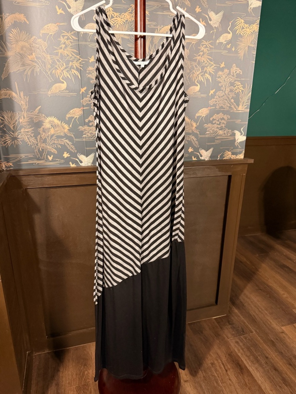 Black & White Chevron Maxi Dress